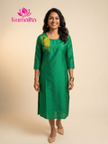 The Emerald Bloom Embroidered Kurta