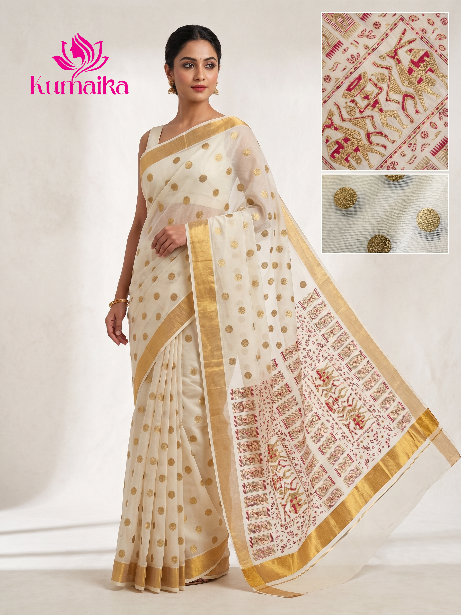 Traditional Kasavu Saree