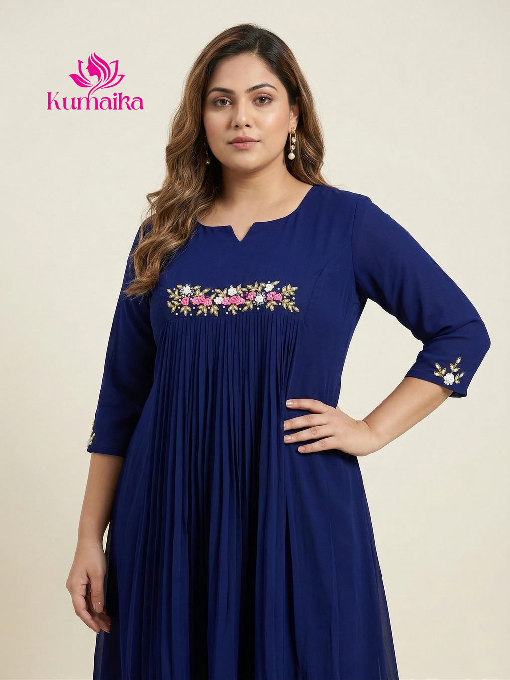 Stylish Handworked A-Line Kurti