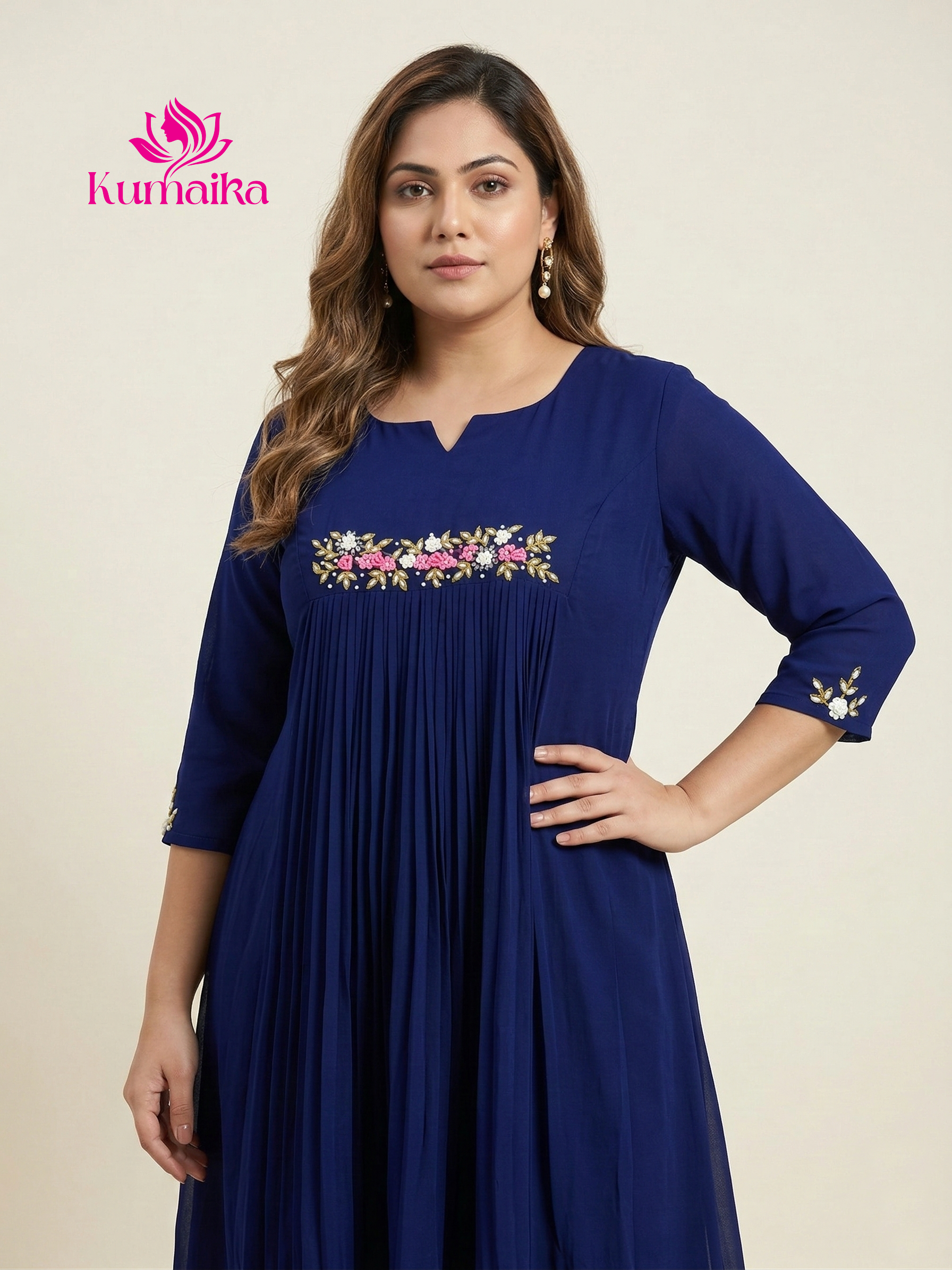Stylish Handworked A-Line Kurti