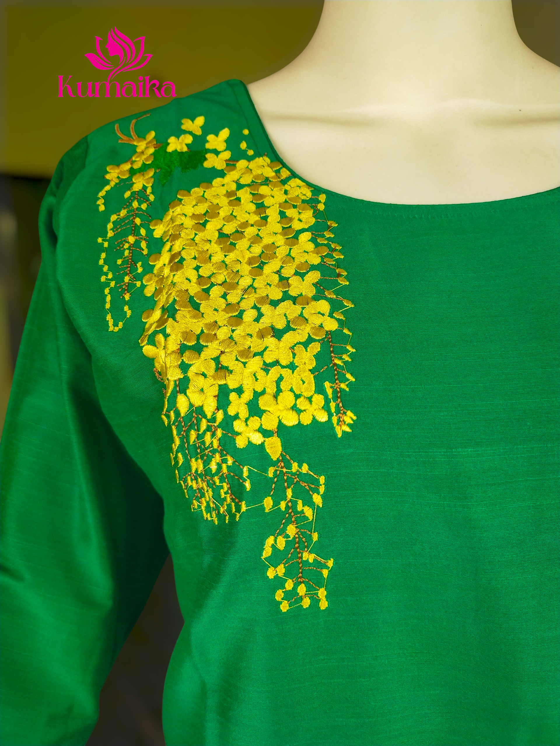 The Emerald Bloom Embroidered Kurta