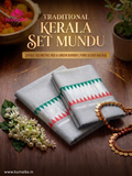 Silver Color Kuthampully Double Set Mund