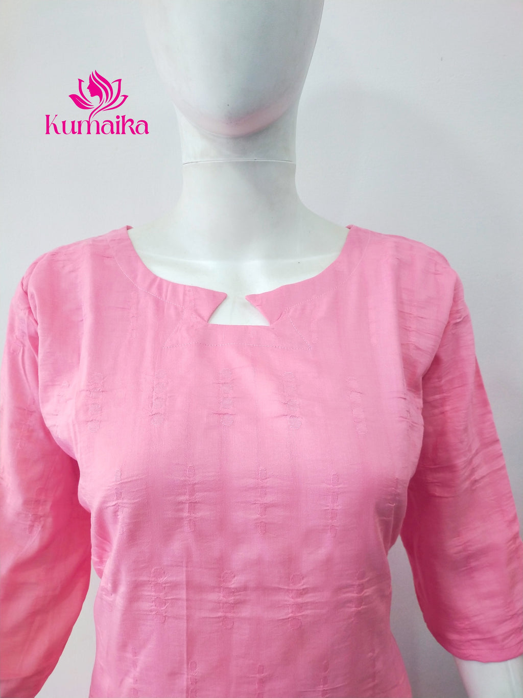 Textured Pink Kurta